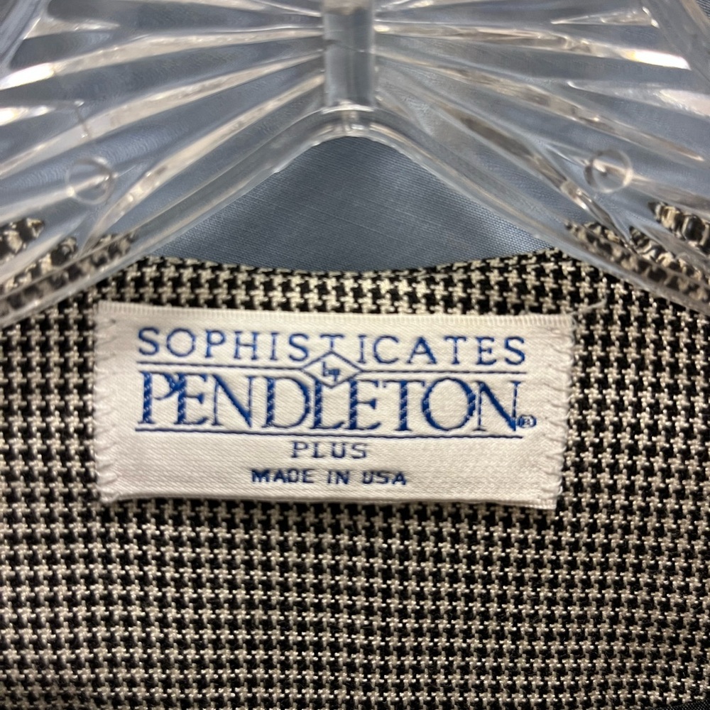 Pendleton Sophisticates Classic Houndstooth Black… - image 4